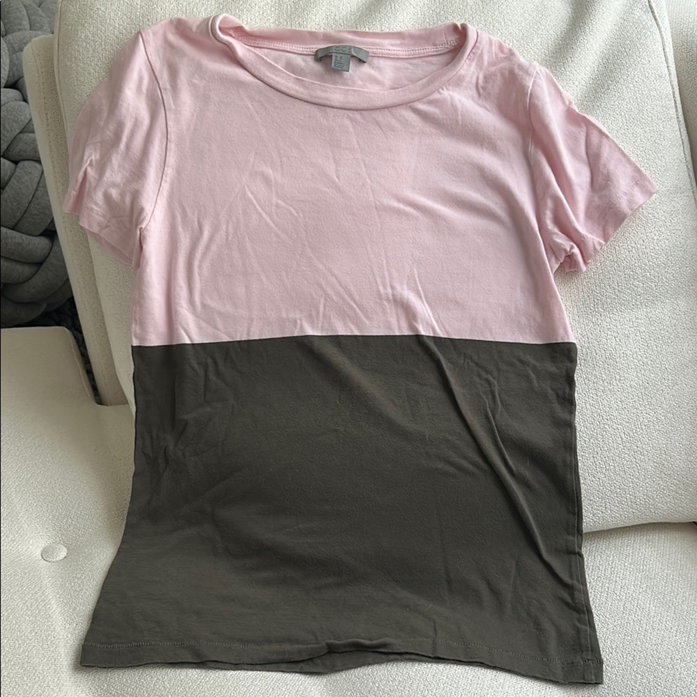 COS WOMENS pink brown tshirt size XS